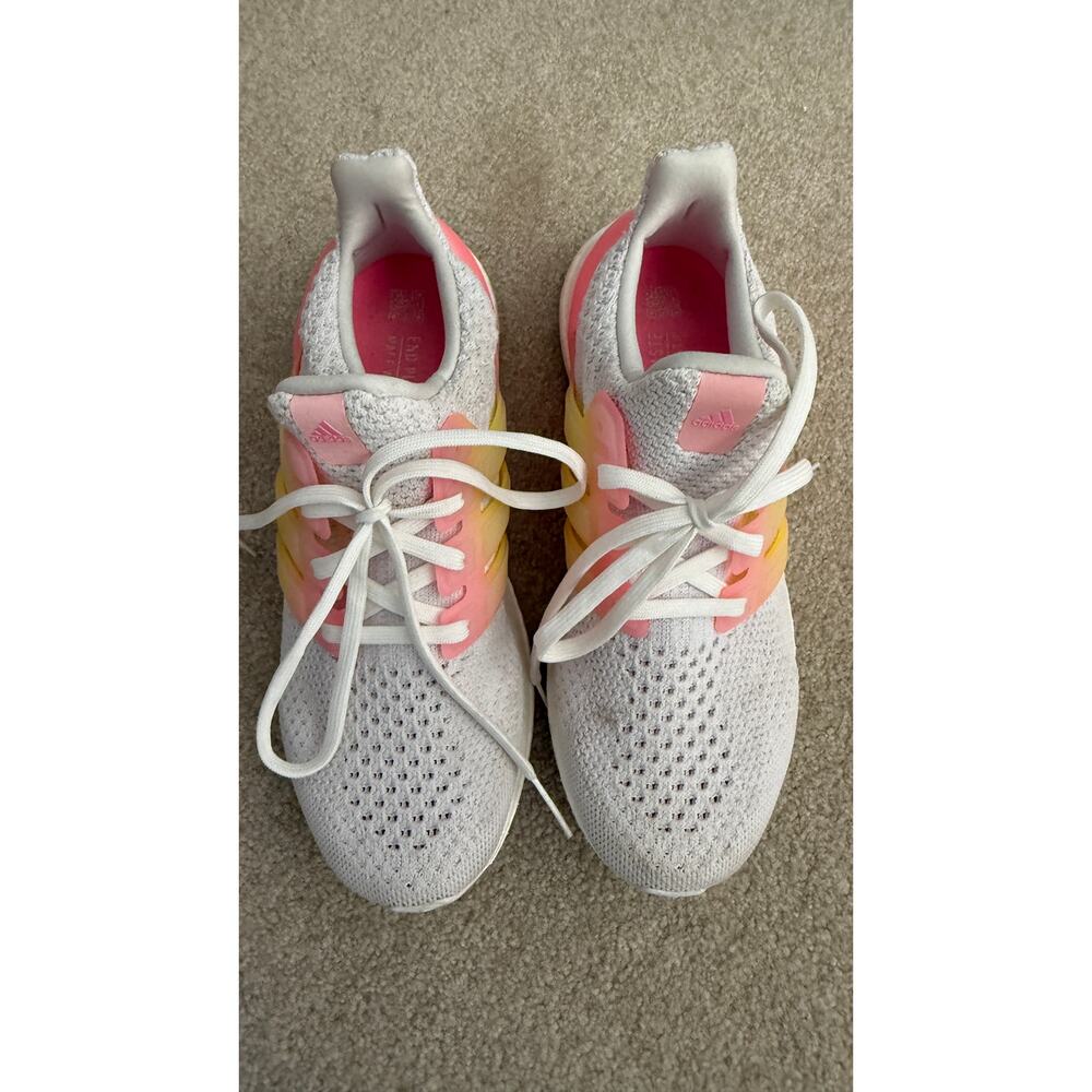 Adidas Ultraboost 5.0 DNA "White Beam Pink" – Women's Size 7 👟✨